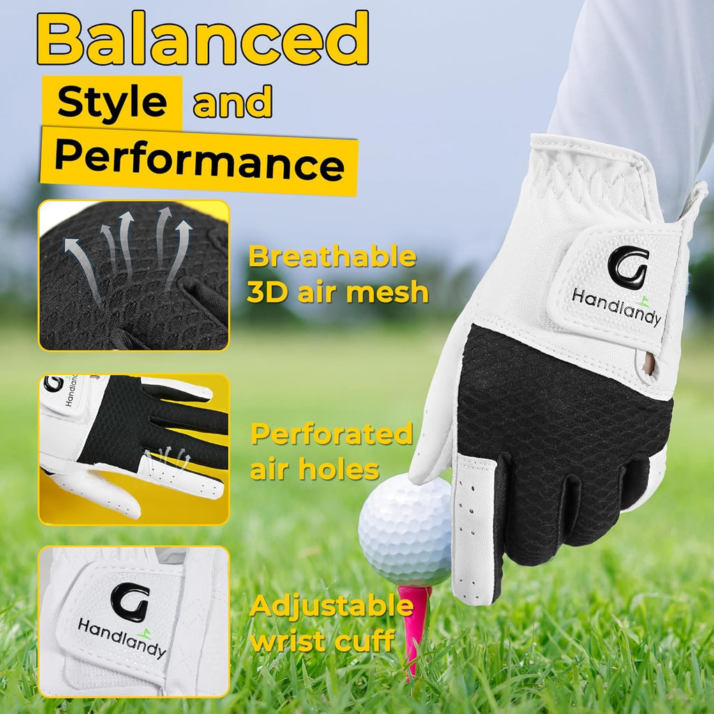 AIGEVTURE Golf Gloves - Performance Golf Gloves for Men & Women | Luxurious Palm Material for Ultimate Feel