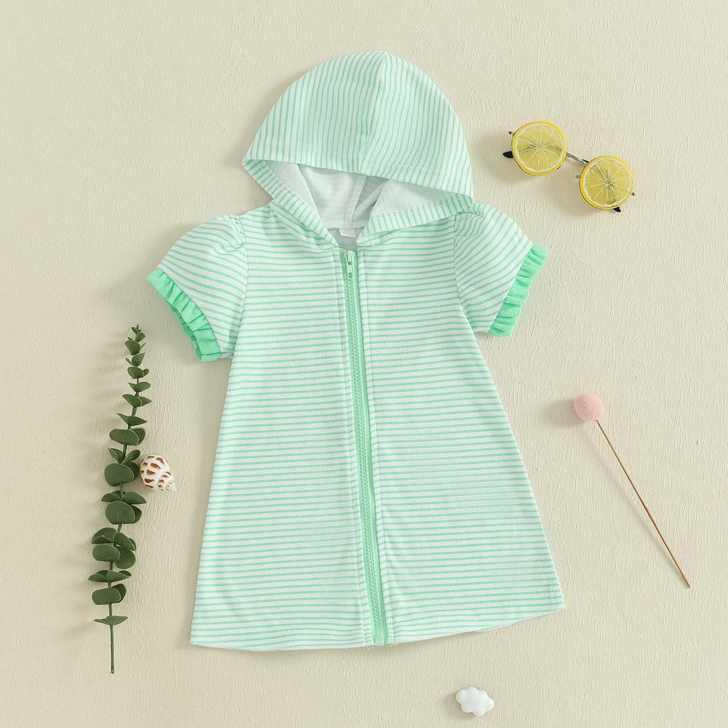 Yccutest Toddler Hooded Terry Swim Cover Up Kids Swimsuit Coverup for Girls Beach Bathing Suit Wraps Swimwear Summer Outfits