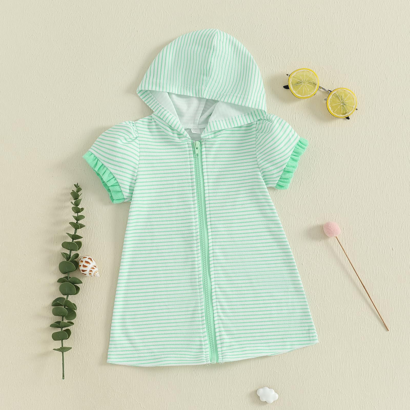 Yccutest Toddler Hooded Terry Swim Cover Up Kids Swimsuit Coverup for Girls Beach Bathing Suit Wraps Swimwear Summer Outfits