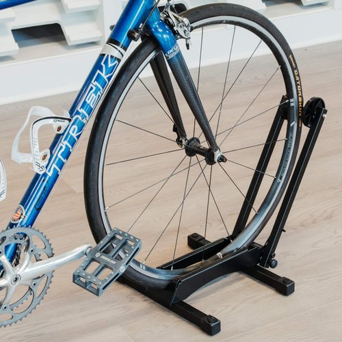 Lumintrail Bike Floor Foldable Storage Stand for Mountain and Road Bicycle Indoor Outdoor Garage Storage