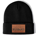 Husband Gifts Worlds Best Husband Ever Beanie Leather Hat for Men from Wife Christmas Stocking Stuffers Birthday Wedding Anniversary Valentine Couple Gift Ideas Accessories Stuff Black