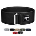 IBRO Quick Locking Premium Weight Lifting Belt - Back Support for Powerlifting, Cross Training & Gym Bodybuilding - 4 Inch Nylon Men and Women with Metal Buckle for Core Stability Black S