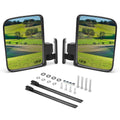 10L0L Golf Cart Mirror, Side Rear View Mirror Fits for Yamaha EZGO Club Car Golf Cart and Others Drilling Required or No-drilling Required Hardware Include