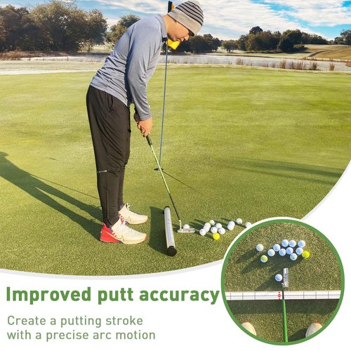Golf Ball Retriever Professional Picker Golf Ball Shag Tube Plastic Release Retrievers Collector Practice Pick-up Sucker Tool, 35.4 Inch (Black)