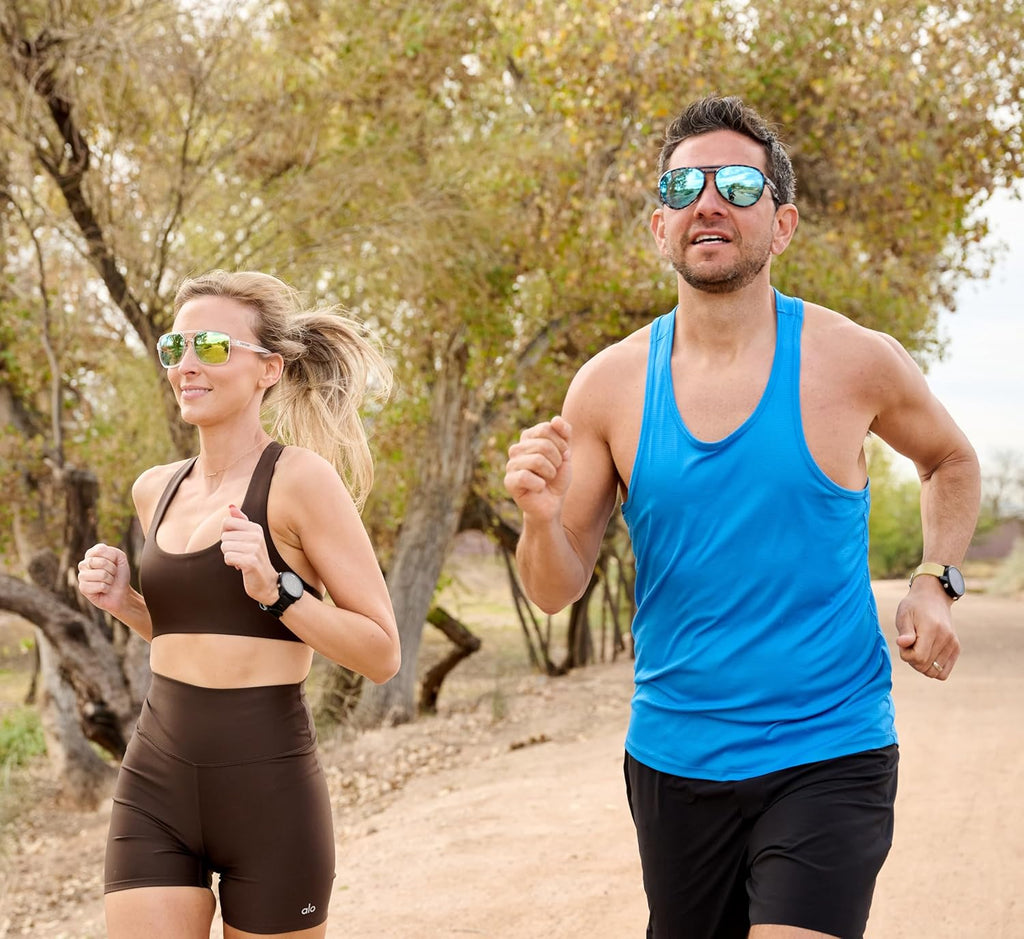 Selca Tangle-Free Aviator Sunglasses for Men & Women | Perfect for Golf, Hiking & Active Lifestyles
