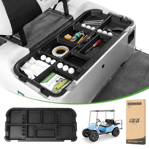 10L0L EZGO TXT Golf Cart Under Seat Storage Tray Organizer Underseat Container Holder Plate Only for 1996-UP EZGO TXT Electric Vehicle with Original Trojan Battery