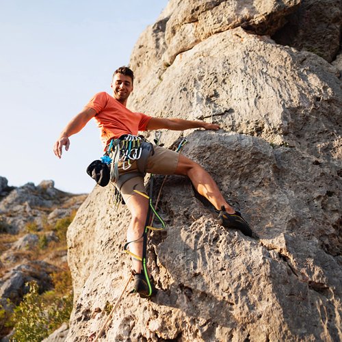 5 Step Climbing Aider for Hunting - Lightweight Stick With Webbing Rope Ladder for Safety, Outdoor Climbing, Caving, Canyoning