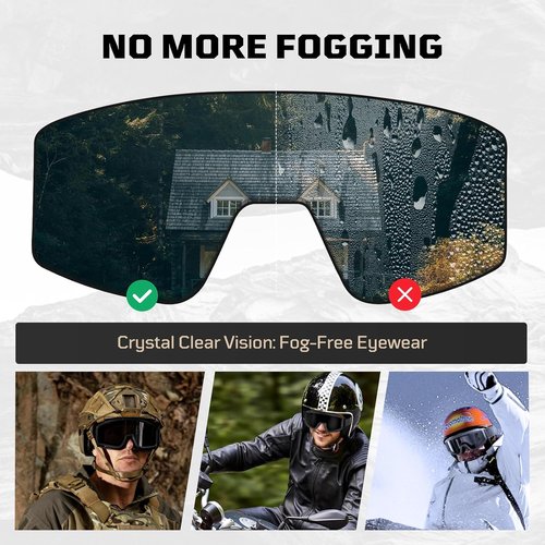 1TG Tactical Airsoft Goggles - Anti-Fog Safety Glasses with 3 Impact-Resistant Lenses for Shooting, Skiing & Riding