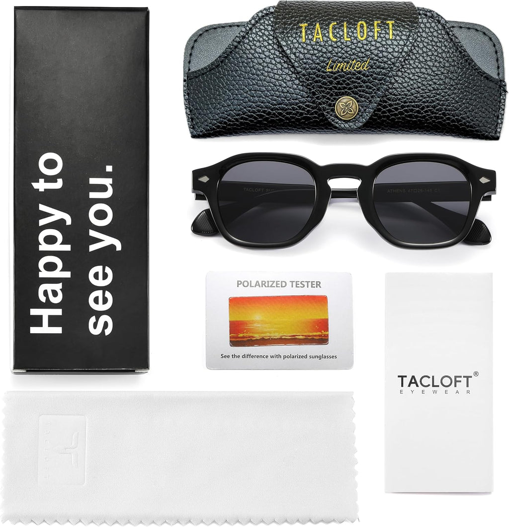 Skiennix Acetate Polarized Sunglasses - Retro HD Clarity & UV Protection for Men and Women