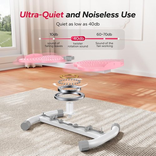 MERACH Waist Twister Machine - Noiseless Ab Twist Board for Core Workout | 300 lbs Capacity