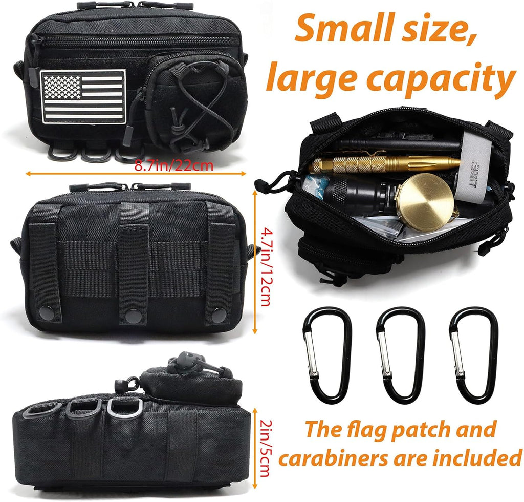 Tactical Molle Utility Pouch - Compact EDC Tool Bag for Phones & Medical Supplies | Mini Waist Pack