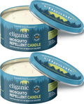 Cliganic Natural Mosquito Repellent Candle (Large 22oz, Pack of 2) | Citronella, DEET Free, Essential Oil Infused for Outdoor, Camping | Burns 40 Hours