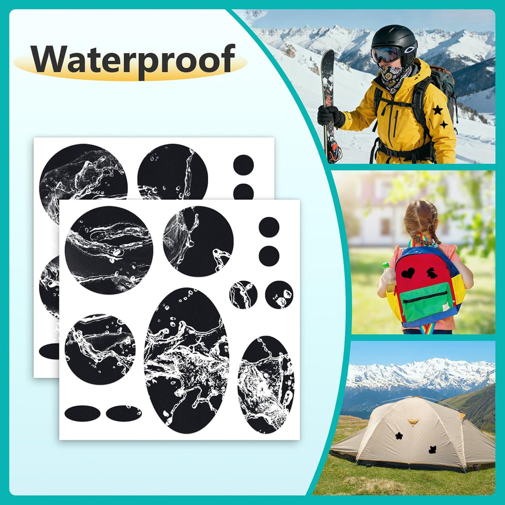 Skiennix Down Jacket Repair Patches - Waterproof Self-Adhesive Nylon Fabric | Pre-Cut, Tear-Resistant
