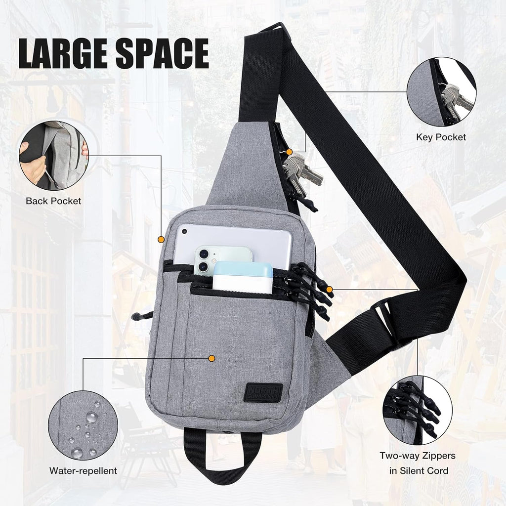 Skiennix Tactical Sling Chest Bag - Concealed Carry with Gun Holder | EDC Crossbody Design
