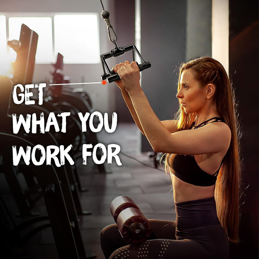 Yes4All Cable Machine Attachment - Double D Handle & Tricep Rope for Home Gym | Supports 880 LB
