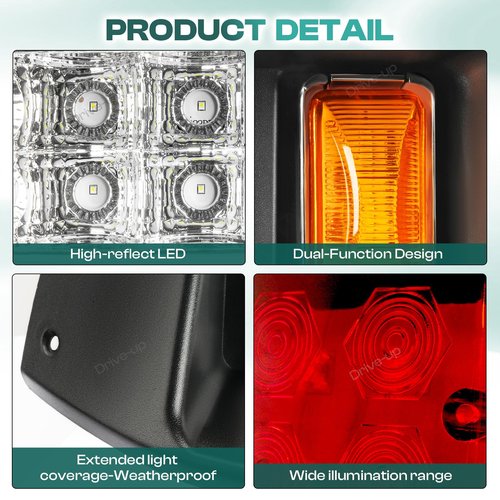 DRIVE UP Golf Cart LED Light Kit for EZGO TXT 1996-2013 Gas and Electric Golf Carts, EZGO TXT LED Headlight and Tail Lights Kit for 12V Golf Carts