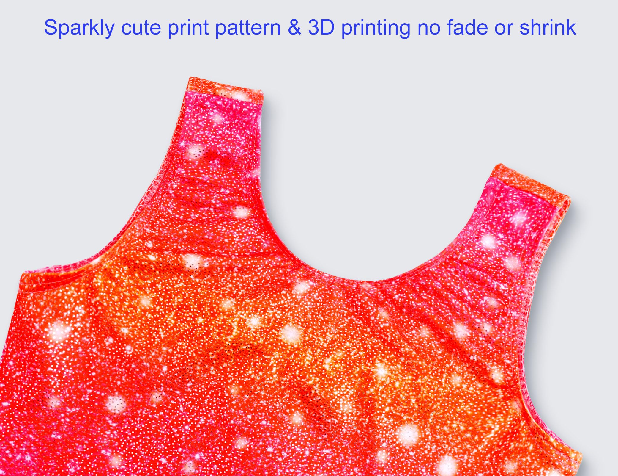 Domusgo Leotards for Girls Gymnastics Size 5-6 Years Old Sparkle Red Rose One Piece Athletic Unitards Sports Tumble Bodysuits