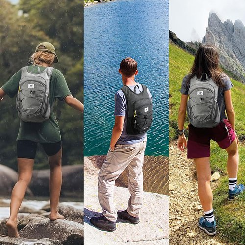 SKYSPER 15L Foldable Hiking Backpack Lightweight Packable Travel Daypack with Chest Strap Small Outdoor Folding Back Pack Collapsible Bag for Women Men (Purple)