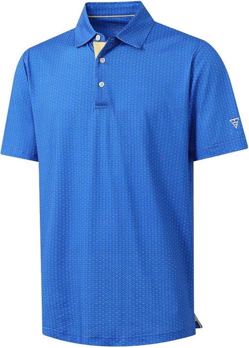 M MAELREG Men's Golf Shirt - Short Sleeve Dry Fit Polo | Moisture-Wicking Performance Patterns