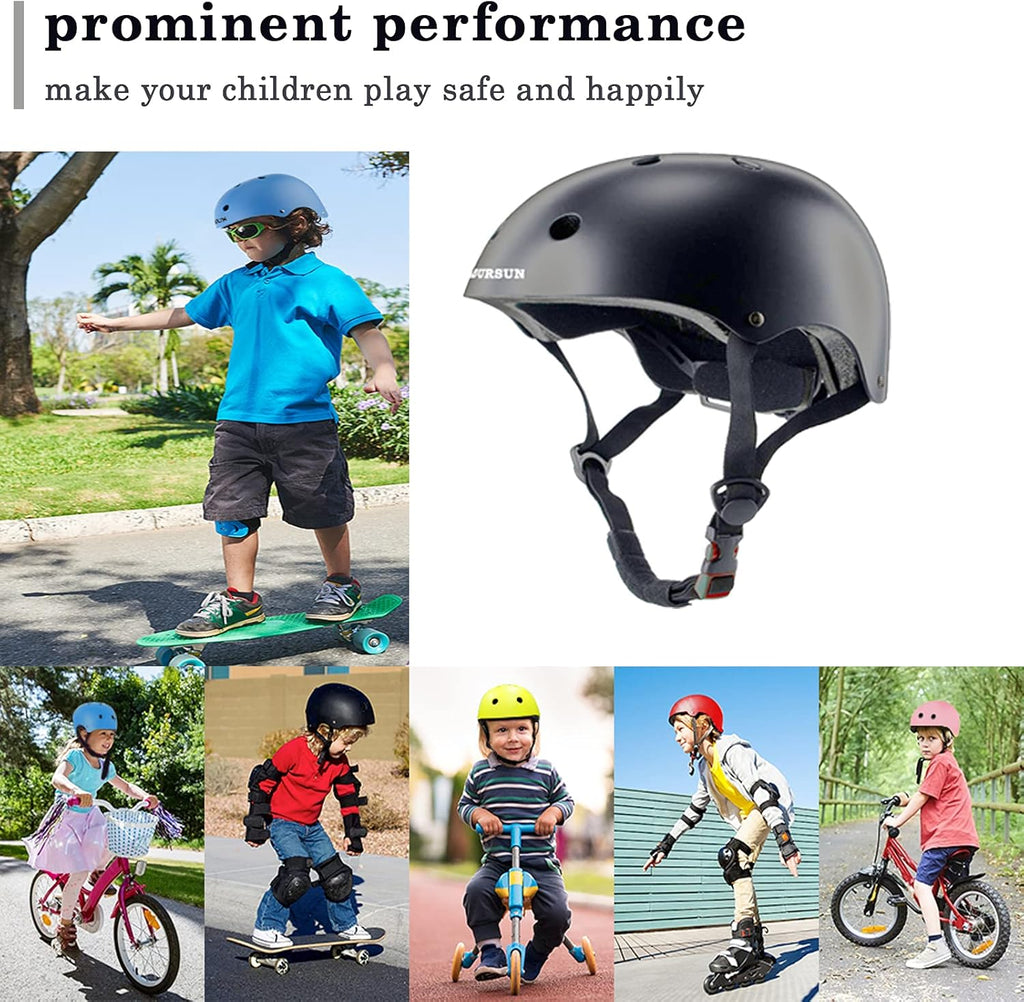 BURSUN Kids Bike Helmet - Adjustable Ventilation for Ages 2-14 | Multi-Sport Safety for Boys & Girls