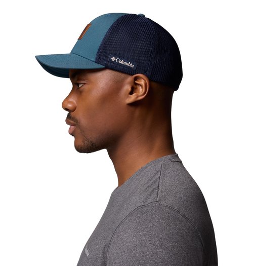 Columbia Unisex Rugged Outdoor Mesh Hat, Everblue/Collegiate Navy/Bear Rectangle, S/M