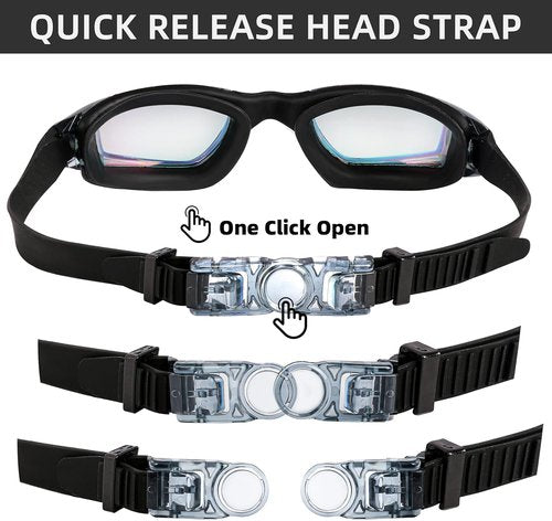 LOCONHA Swim Goggles - Anti-Fog, Leak-Proof Design for Adults & Youth | 2-Pack Set