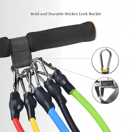 Adjustable Foot Pedal Resistance Band, Durable Foot Pedal Resistance Trainer with Bag. Multifunctional Pedal Puller Resistance Rope with Handles. Fitness Equipment for Women and Men. Black.