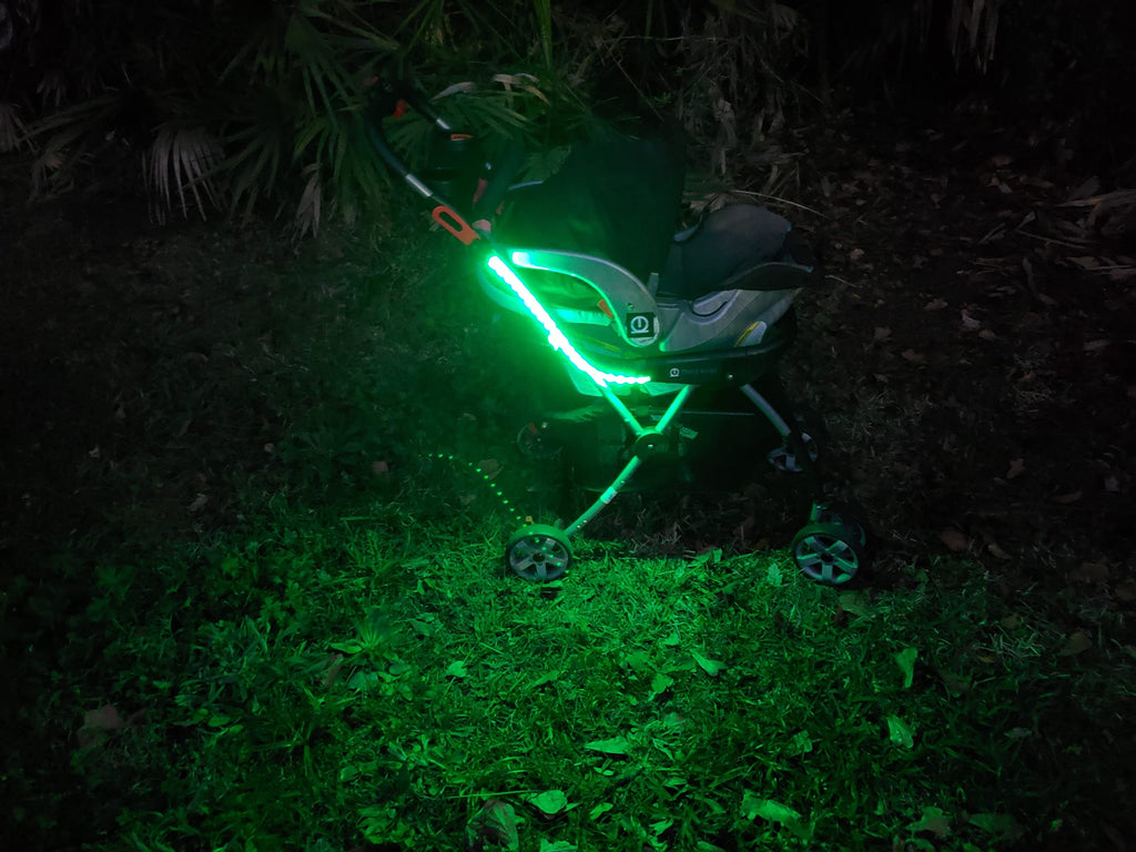 THIRD KIND® Stroller Lights Bike Lights Set of 2 LED Rechargeable Lights with Straps