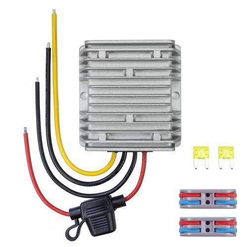 DC Buck Converter 24V 36V to 12V 20A 240W Waterproof - Step Down Voltage Reducer for Golf Cart RV Marine Solar - IP68 Smart Protection