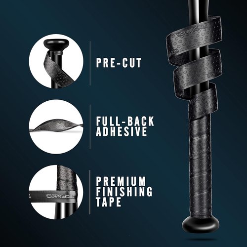 CHAMPKEY PRO 40" Bat Grip Tapes - All-Weather Performance | Precut & Full Adhesive Baseball Grip (2 Pack)