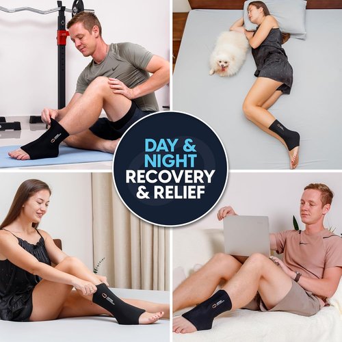 CopperFreeze™ Ankle Sleeve - Hot & Cold Therapy for Pain Relief, Swelling & Injury Recovery - One Size