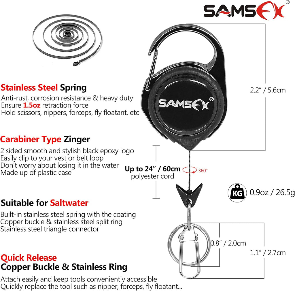 SAMSFX Fishing Knot Tying Tool - Multifunctional Fly Fishing Nippers for Quick Knot Tying | Durable Fishing Clippers