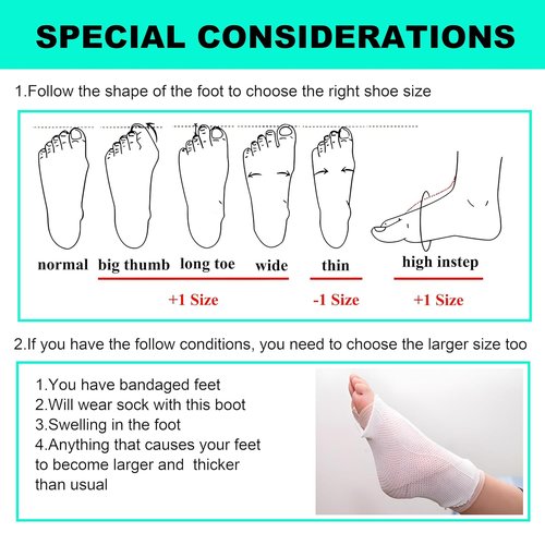 Air Walking Boot - Adjustable Air Cushion for Broken Foot Recovery | Lightweight & Anti-Slip Sole, Size M
