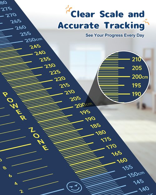 Newzela Standing Long Jump Mat, Broad Jump Measurement for School and Home Exercise, Non-Slip Gym Mat for Workout Training