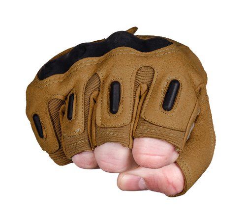 TitanOPS Fingerless ard Knuckle Motorcycle Hunting Tactical Training Shooting Outdoor Gloves