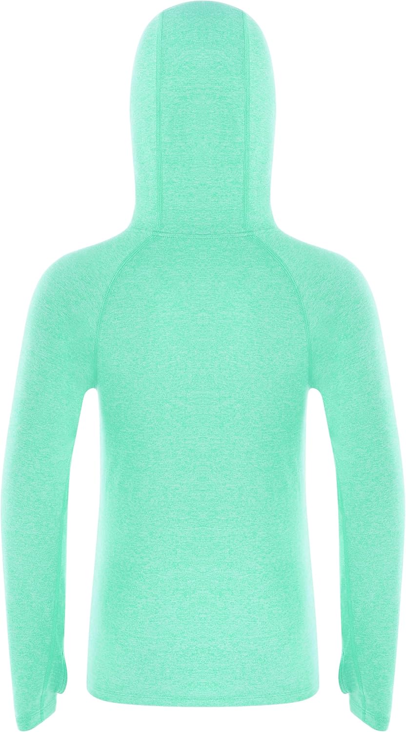 Roadbox Boys Rash Guard | UPF 50+ Long Sleeve Hoodie for Youth UV Sun Protection - Perfect for Fishing & Beach