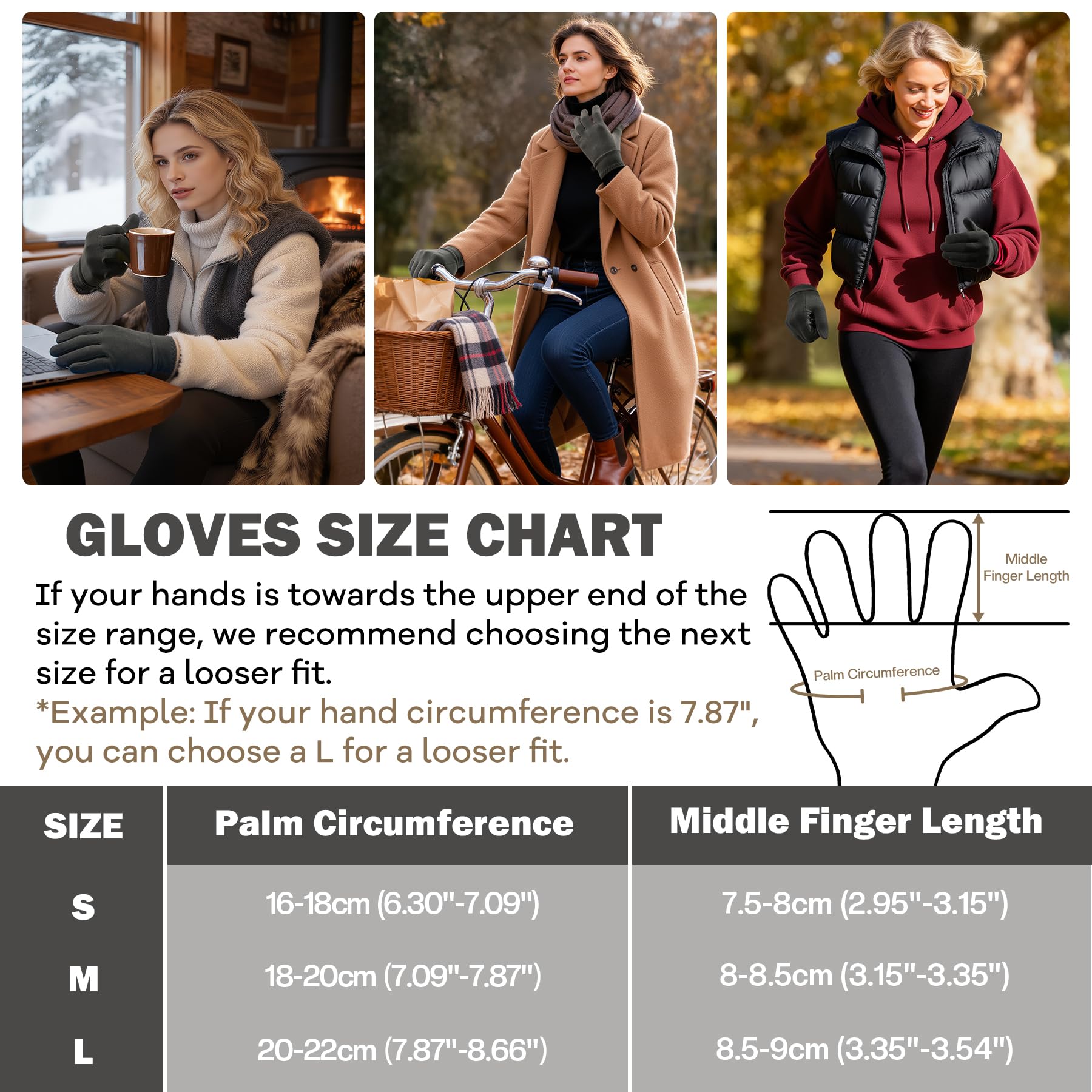 Sukeen Lightweight Running Gloves for Women Touchscreen Anti-Slip Liner Gloves Winter Warm Gloves for Cycling, Driving, Soccer