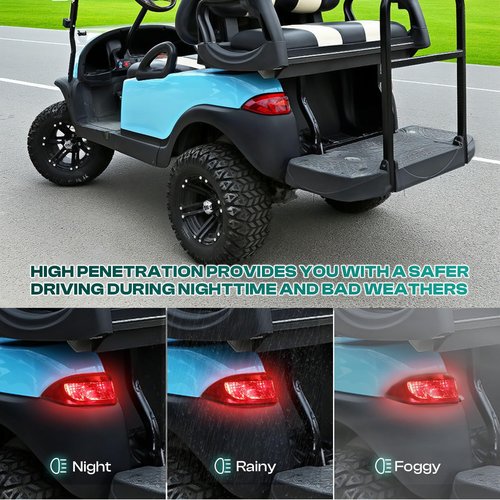 DRIVE UP Golf Cart LED Taillight for Club Car Precedent 2004-Up and Tempo 2018-Up Golf Carts, 12V Club Car Precedent Rear Tail Lights Kit with 3 Pin Wires