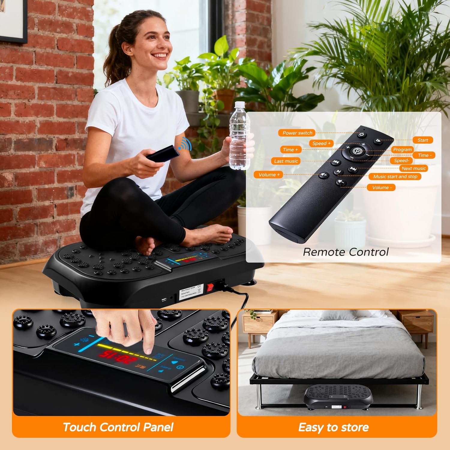 Skiennix Vibration Plate - Full Body Fitness Machine for Lymphatic Drainage | Home Gym Equipment