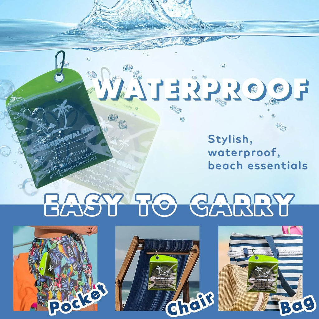 Skiennix Beach Sand Remover - Gentle Instant Sand Removal Bag for Vacation Travel & Cruise Essentials