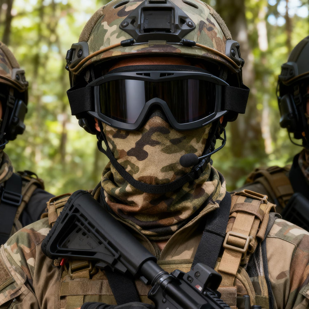 Triple Threat Tactical Goggles: Anti-Fog, 3x Lens & UV400 - Military Grade Protection for Airsoft, Shooting, and Outdoor Sports