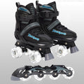 Xino Sports 2 in 1 Adjustable Combo Skates - Pro Quality - Beginner Friendly with Illuminating LED Light-Up Wheels, Interchangeable Skates for Boys & Girls for Indoor and Outdoor Use (Gray,XL 9-12)