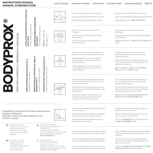 Bodyprox Ankle Support Brace - Breathable Neoprene Sleeve, Adjustable Fit | 1 Pack