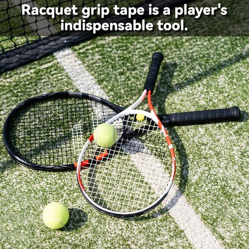 EupHHonycs 2Pcs Grip Finishing Tape Tennis Racket PVC Racquet Finishing 0.4Inch ×10.93 Yards Badminton Racquet Grip Racket Wrap Tape for Tennis Badminton