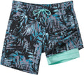Surf Cuz Men's Swim Trunks - Quick-Dry 7" Swim Shorts with Compression Liner | Stretchy Comfort