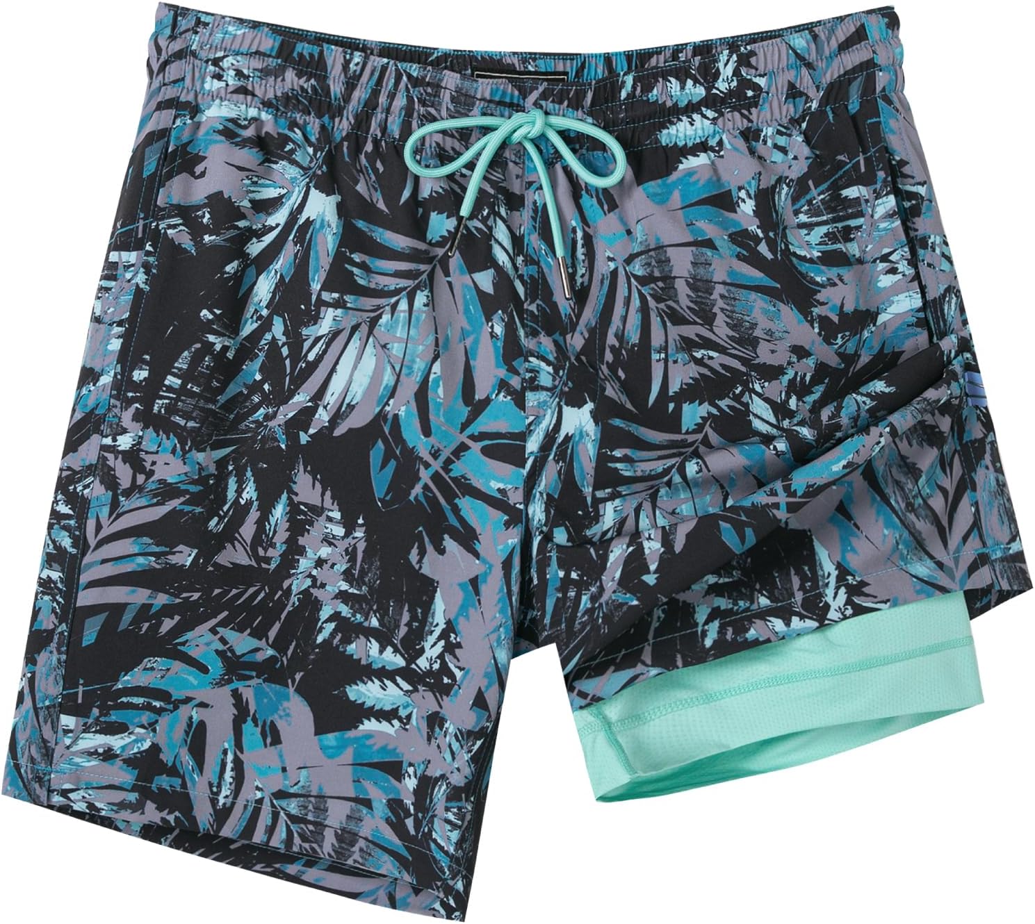Surf Cuz Men's Swim Trunks - Quick-Dry 7" Swim Shorts with Compression Liner | Stretchy Comfort