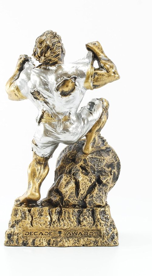 Decade Awards Monster Trophy - 6.75-Inch Victory Award with Custom Front Insert | Personalized Engraved Plate Available