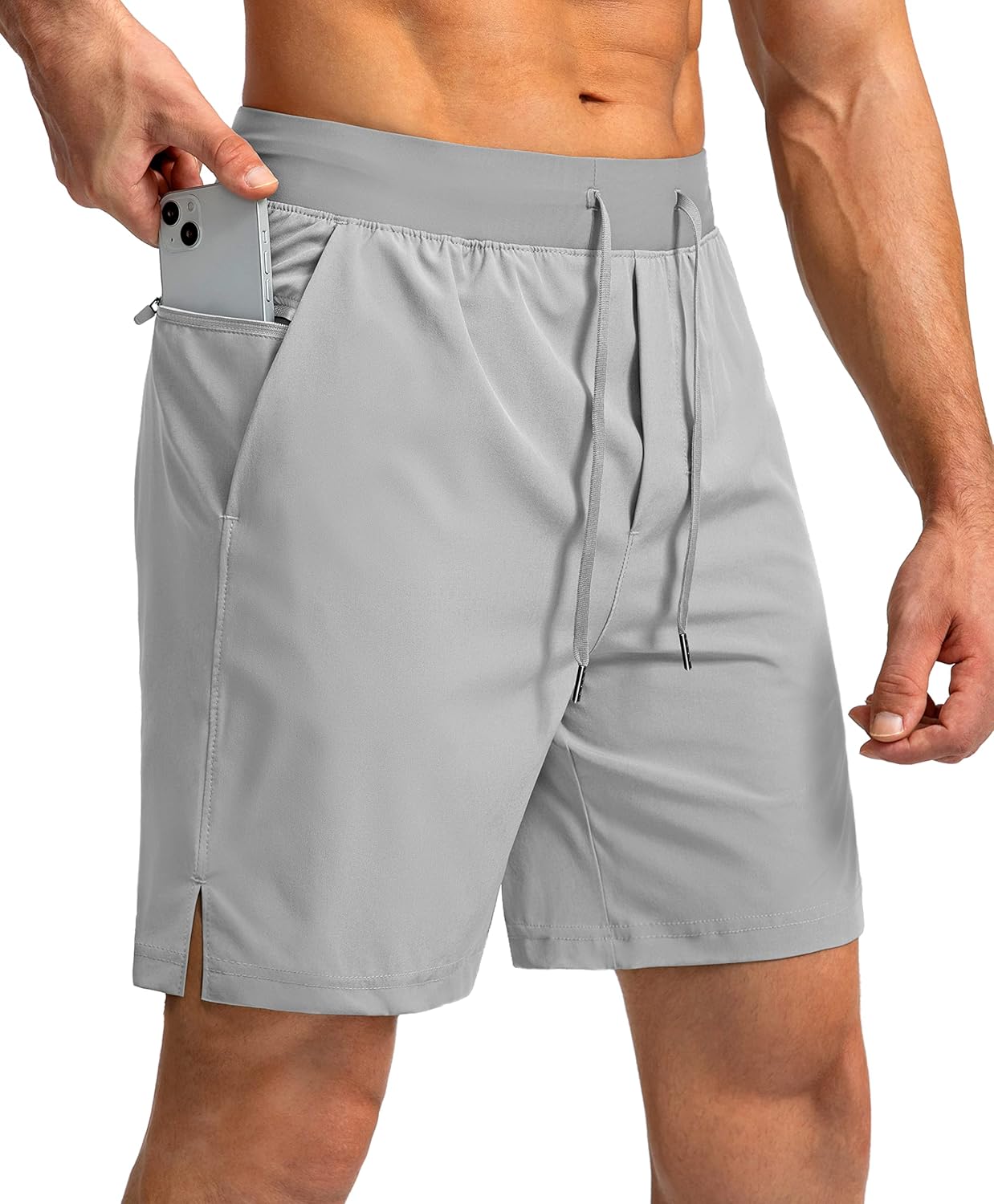 Soothfeel Men's Running Shorts - Lightweight Quick-Dry Athletic Shorts with Zipper Pockets | Available in 9", 7", 5" Sizes