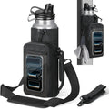 MoKo Magnetic Gym Bag - Water Bottle Holder with Clear Phone Pouch | Built-in 4 Magnets, Black