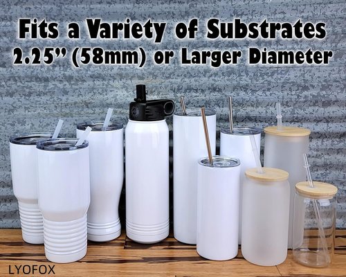 LYOFOX rubber bottoms for tumblers 20 40 oz, Protective Anti-Slip Rubber Bottom with Adhesive for Wine Tumbler, Skinny Straight Tumblers, sublimation, and Mason Jars accessories (60 Pack)